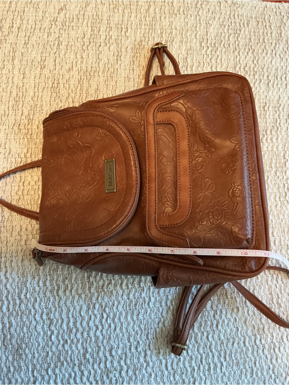 MultiSac Floral-Embossed Backpack - Picture 2 of 14